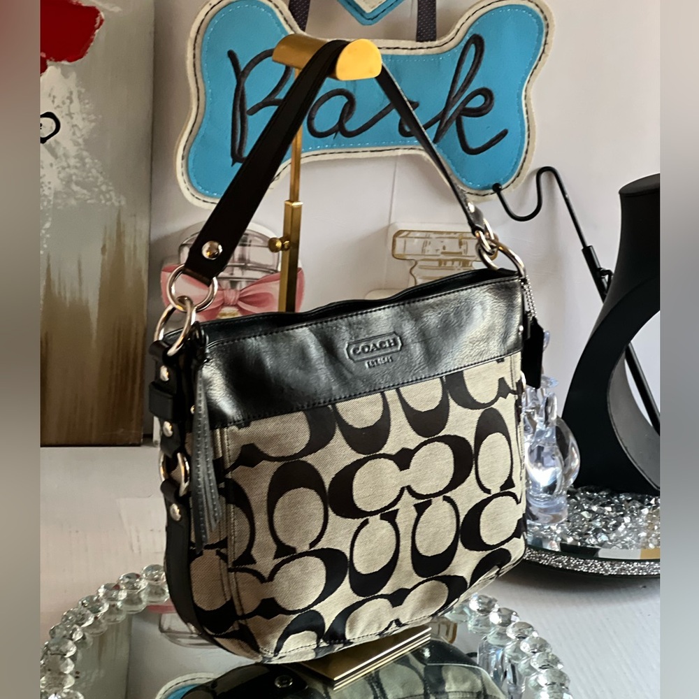 Coach Black and Cream Women's Bag - Picture 2 of 16
